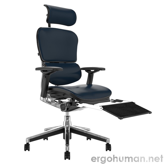Ergohuman Leather Office Chair with Leg Rest